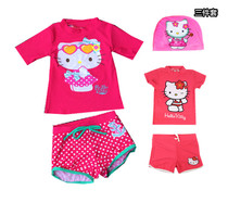 Girl split swimsuit girl sunscreen anti-ultraviolet child Beach surf suit KT cat cute cartoon swimsuit