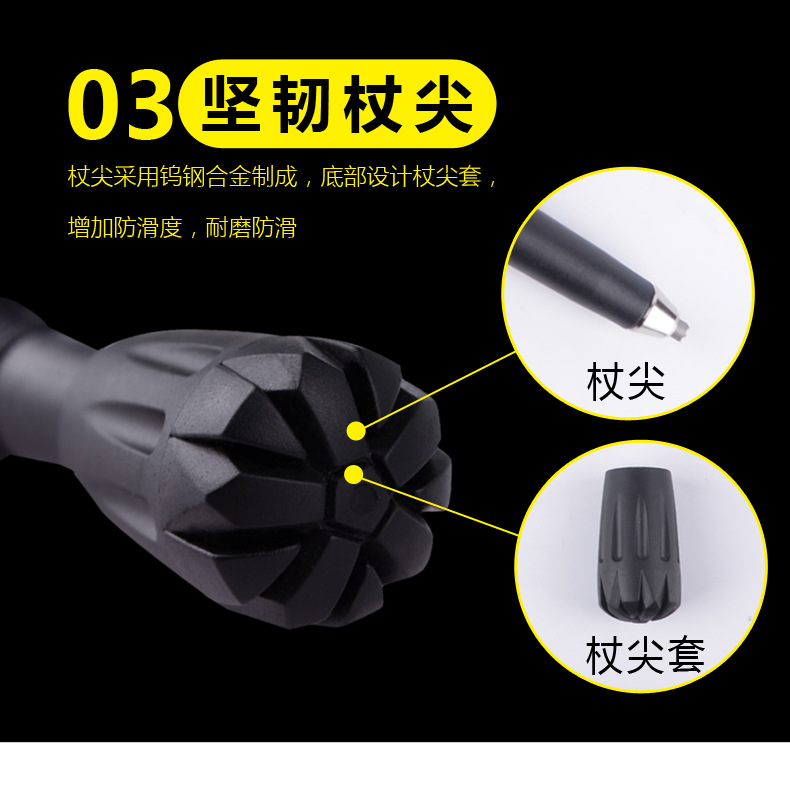 Mới sợi carbon siêu nhẹ ngoài trời EVA xử lý cầm thẳng ống kính ba phần khóa mía - Gậy / gậy gậy leo núi đa năng