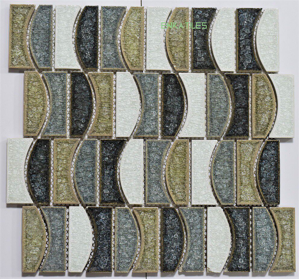 Classical Eurostyle Brown Grey Tune Moon Crystal Crystal Mosaic Magnetic Brick Ground Background Wall Genguan Kitchen Window Sill