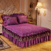 nhung mùa đông bedspread bông giường váy mảnh duy nhất của phi trượt giường đôi nệm bìa 1.5m1.8m2 mét bảo vệ tay - Váy Petti ga giường viền ren Váy Petti