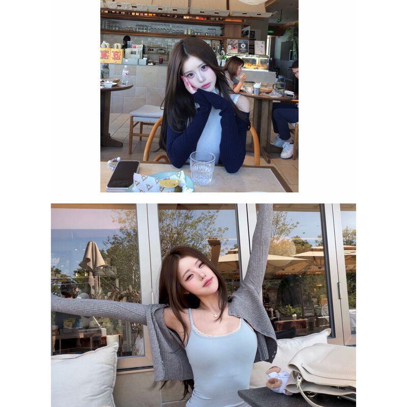 Yishez “Cloud-Like” Soft and Cozy Touch Lazy Multi-Color Button Knit Cardigan Long-Sleeve Slim-Fit Jacket