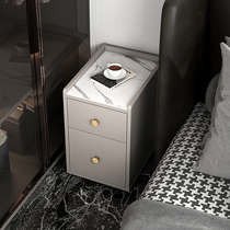 Light luxury slate bedside table small bedroom ultra-narrow simple net red ins mini storage bedside cabinet 25 30CM