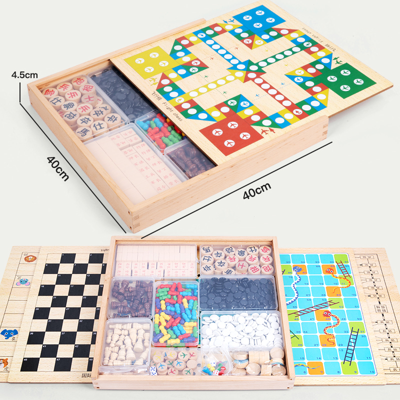 Large Number of Large Go Five Chess Checkers Flying Chess children Early teaching Puzzle Versatile Chess students Toys-Taobao