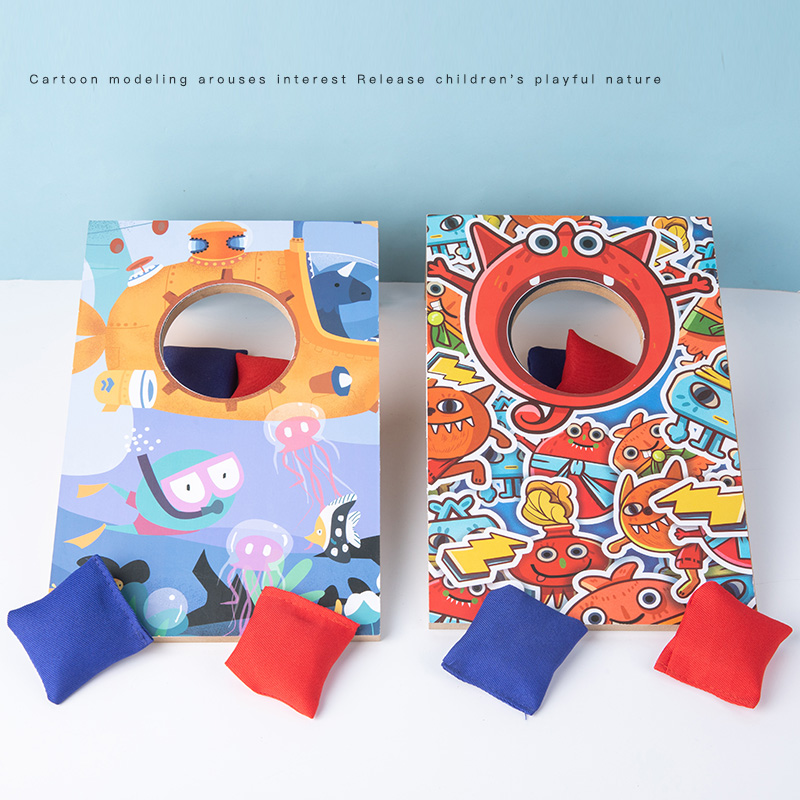 Children's concentration training elementary school students throwing sandbag toys parent-child interaction throwing sandbag board family hand-eye coordination male