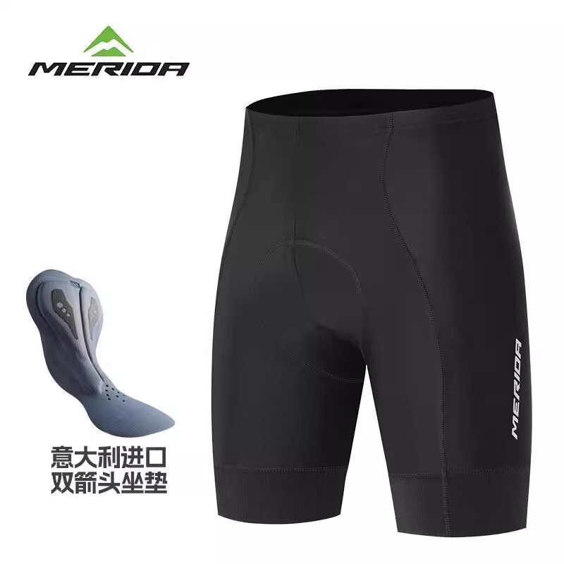 Merida Summer Cycling Shorts for Men and Women, Mountain Bike and Road Bike Quick-Drying Pants with Sponge Cushion Cycling Wear