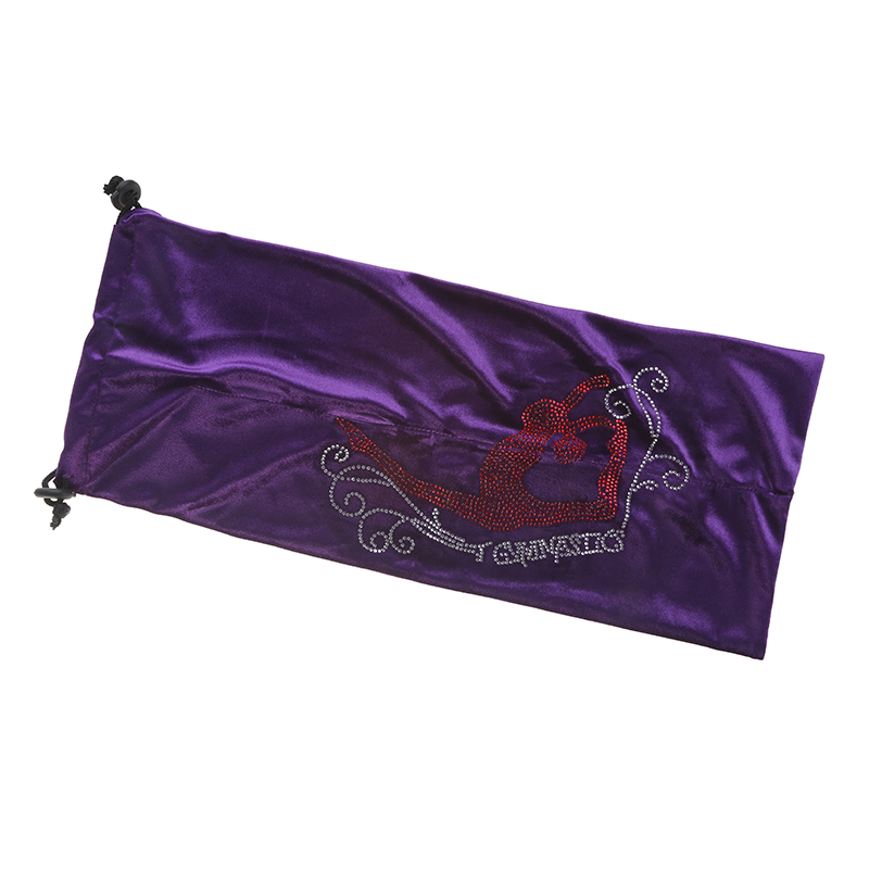 Fono 24 color velvet Gymnastics Stick Special Bag Korea Suede Accessories Bag Containing pocket Rope Elastic Drill Red