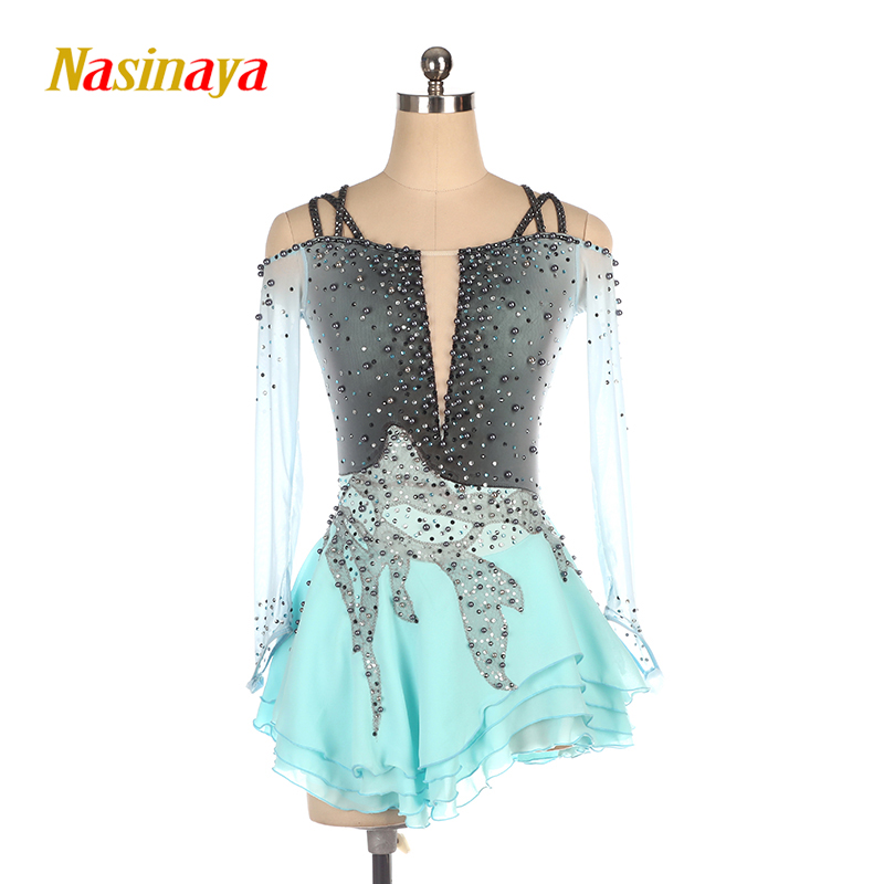 Forno figure skating suit with ice suit Icing Suits Customized Children's Adult Girls Race Skirts Heavy Process Nail Beads