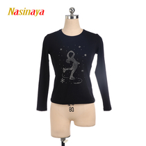 Fono 4 color customized children adult figure skating suit training suit jacket long sleeve T-shirt cover head ice man snowflake drill