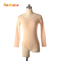 Funuo figure skating clothing long-sleeved one-piece training performance base layer for children and adults skin-friendly plus velvet warm clothing skin color