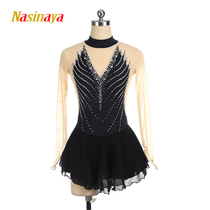 Костюм Для Фигурного Катания На Фигурном Катании Customised Children children Black Deep V