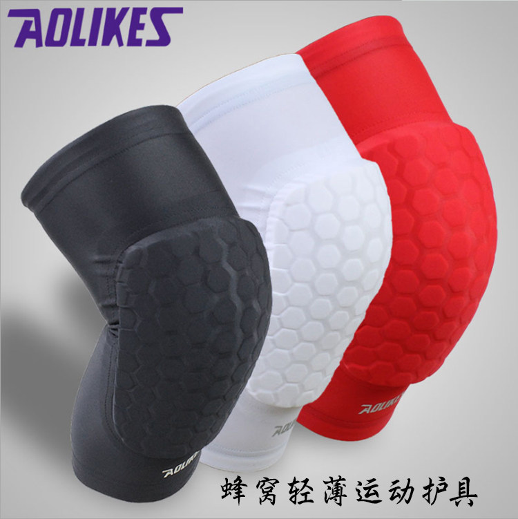 Light and breathable honeycomb knee pads Basketball volleyball badminton calf protection Cycling mountaineering anti-collision leg protection sports protective gear