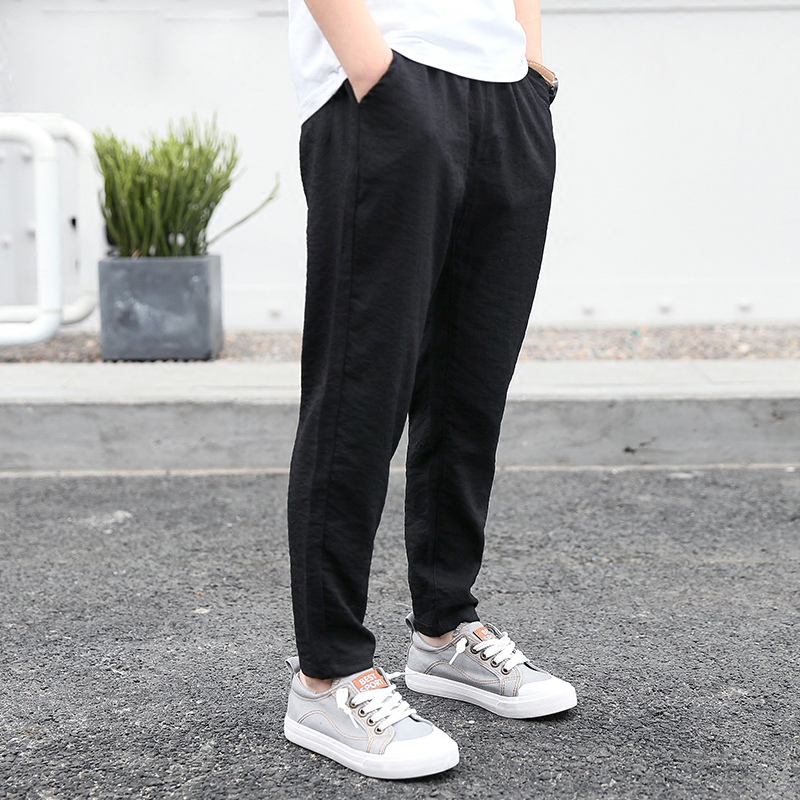 Chàng trai quần 5 mùa xuân và mùa thu 6 mỏng 7 học sinh tiểu học 8 sweatpants 9 chàng trai 10 trẻ từ 11 chùng quần quần 12 tuổi