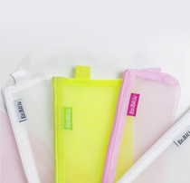 Korean simple pencil case female transparent mesh mesh test pencil bag male large capacity stationery bag storage file bag