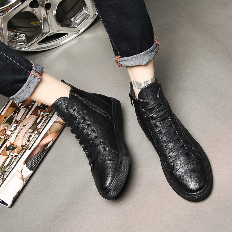 Tide Cards High Cylinder Shoes Men 2022 Spring new men's shoes Han version trendy hip hop casual board shoes short boots Martin boots