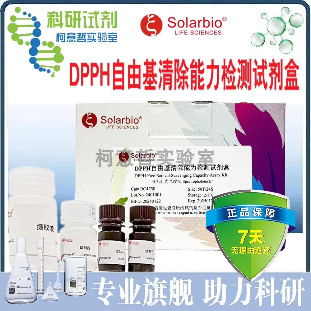 清除能力检测试剂盒 DPPH自由基清除检测试剂科研实验用