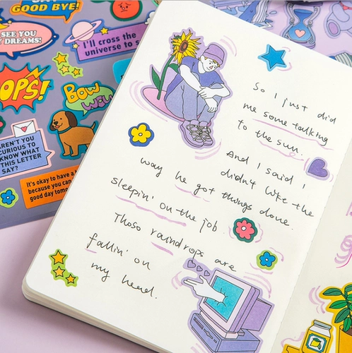 Мультяшная милая водонепроницаемая наклейка из ПВХ, в корейском стиле, планировщик