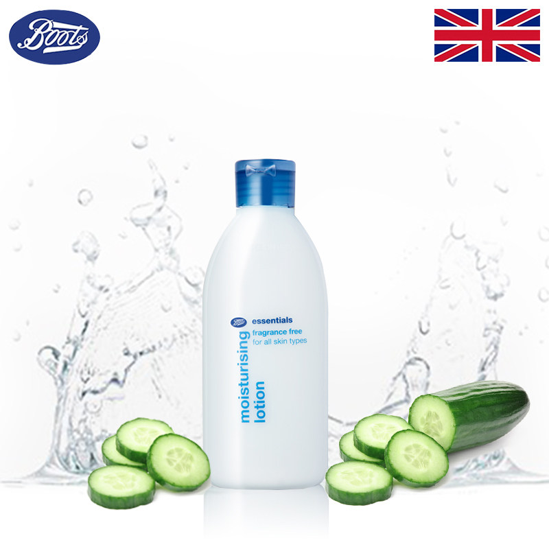 British Boots small cucumbers with no spices and mild moisturizing lotion Vitamin moisturizing and moisturizing the skin
