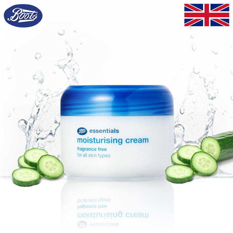 British BOOTS cucumber with mild fragrance-free moisturizing cream moisturizing moisturizing