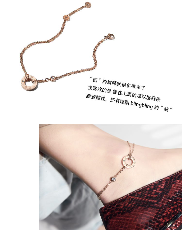 Vòng chân nữ cảm giác dây đỏ Phiên bản Hàn Quốc của học sinh đơn giản Sen retro mắt cá chân chuỗi nữ mô hình sterling bạc thép titan không phai vòng đeo chân