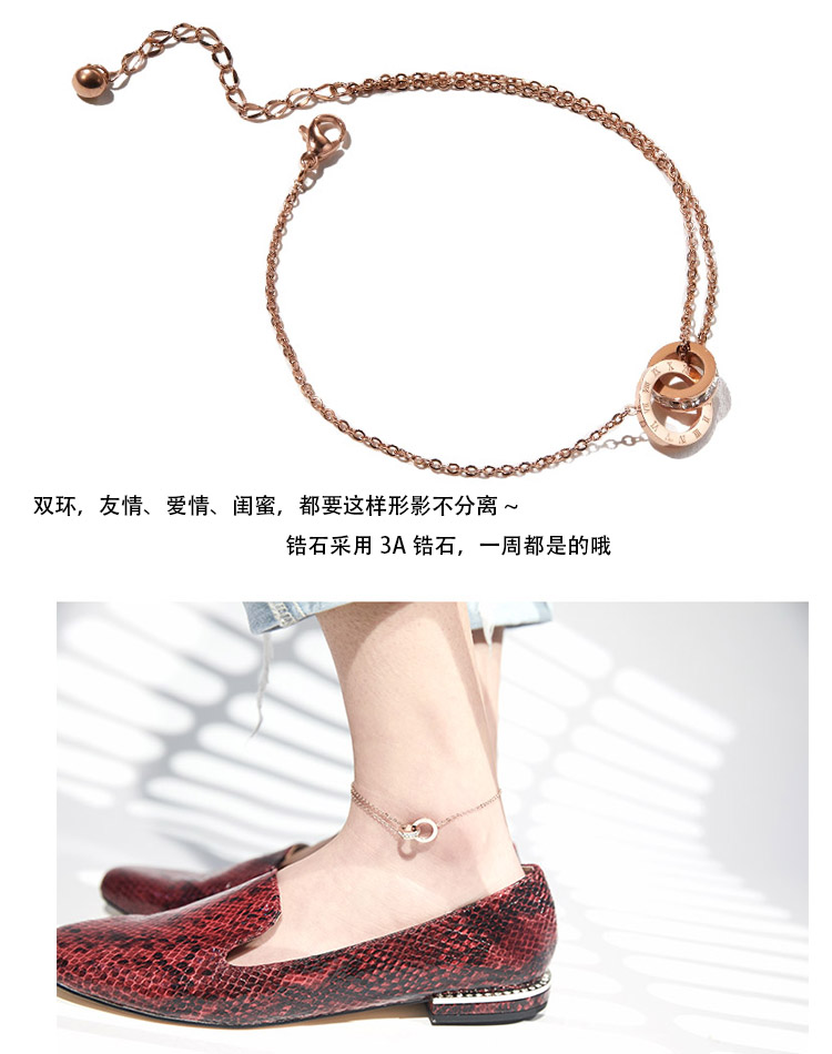Hoa hồng vàng vòng chân nữ phiên bản Hàn Quốc của chàng sinh viên giản dị Sen gợi cảm vòng chân bốn lá cỏ ba lá bạn gái đeo mắt cá chân vòng chân
