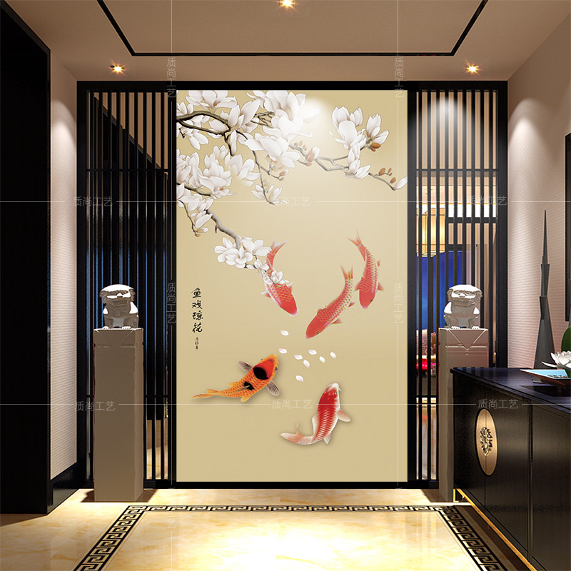 Modern Chinese Screen minimalist living-room office mobile cloth Art Dingguan Hotel Hollowed-out Tops Floor Landing Partition