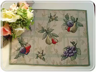 American country European retro Mediterranean ins style placemats tablecloth student table mat 47*33cm10