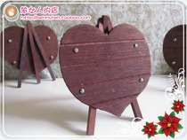 American Country European Mediterranean style miniwooden painting frame Photo frame Heart shape fittings