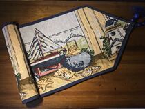 American country European retro Mediterranean ins style placemats table flag tablecloth tea mat 33*180 Lighthouse Sailing