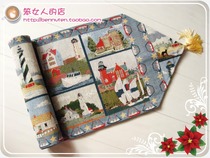 American country European style retro Mediterranean ins style table flag tablecloth tea mat small lighthouse length can be customized
