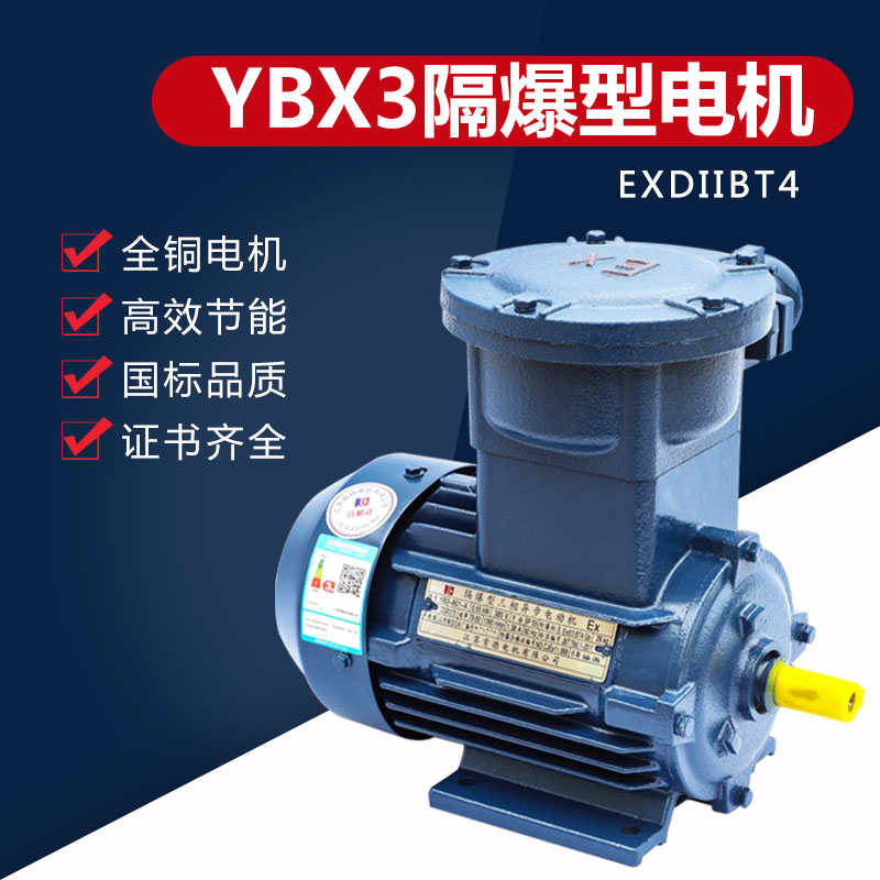 Explosion-proof motor YBX3 YBX4-100L-4 3kw 3kw-proof three-phase asynchronous motor copper core