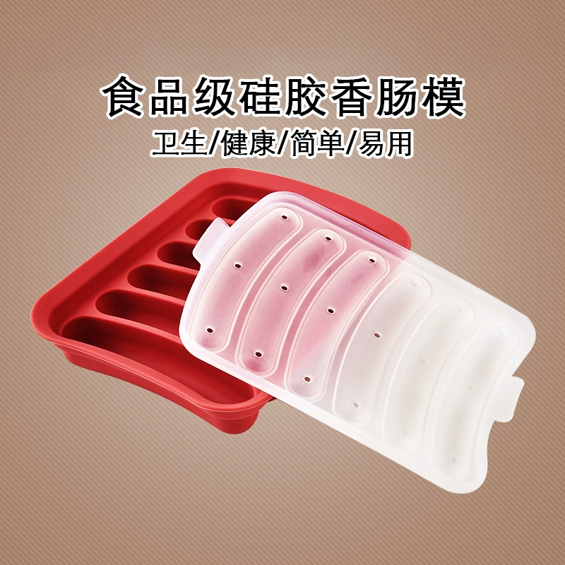 Mian Master Silicone Hot Dog Khuôn làm xúc xích Tự làm Thức ăn bổ sung Thức ăn bổ sung Xúc xích Trứng Bánh gạo Giăm bông xúc xích Hộp nướng Khuôn xúc xích - Tự làm khuôn nướng