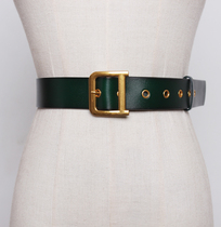 Belt Women wide leather European and American Net red with decoration skirt suit ins wind belt Joker waist seal