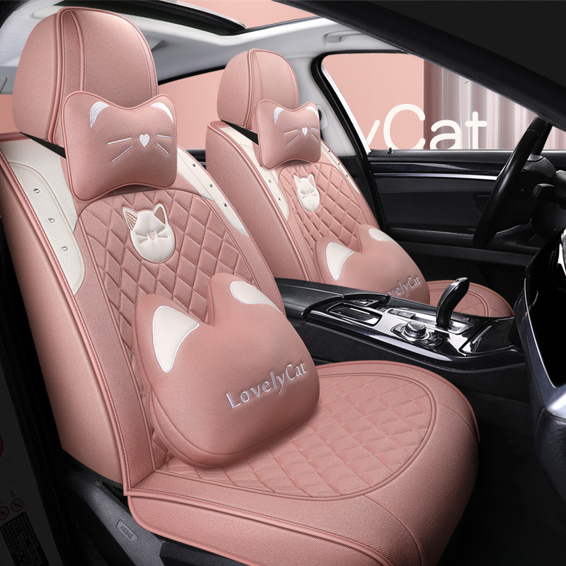 Cartoon Car Cushion Linen Full Bag Honda Flyduos Polo Golf Treasure to Come Four Seasons Universal Seating Women
