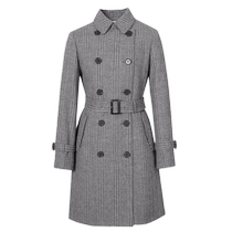 MM Mai Meng Malls same style autumn and winter fashionable classic sheep wool mid-length windbreaker jacket for women 599A160361Q