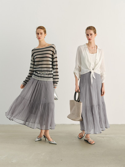 MM麦檬淡人穿搭/浪漫远行/垂感半身裙25夏新品商场同款5G4340501