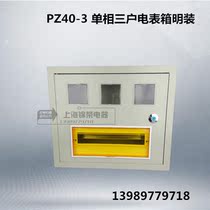 PZ40-3 single-phase meter box Surface mounted concealed switch box 3 household meter box with empty installation position meter box