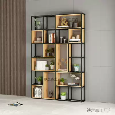 Flower rack Multi-layer indoor partition Balcony shelf Flower pot rack Metal cat table florist Wrought iron book collection room Solid wood