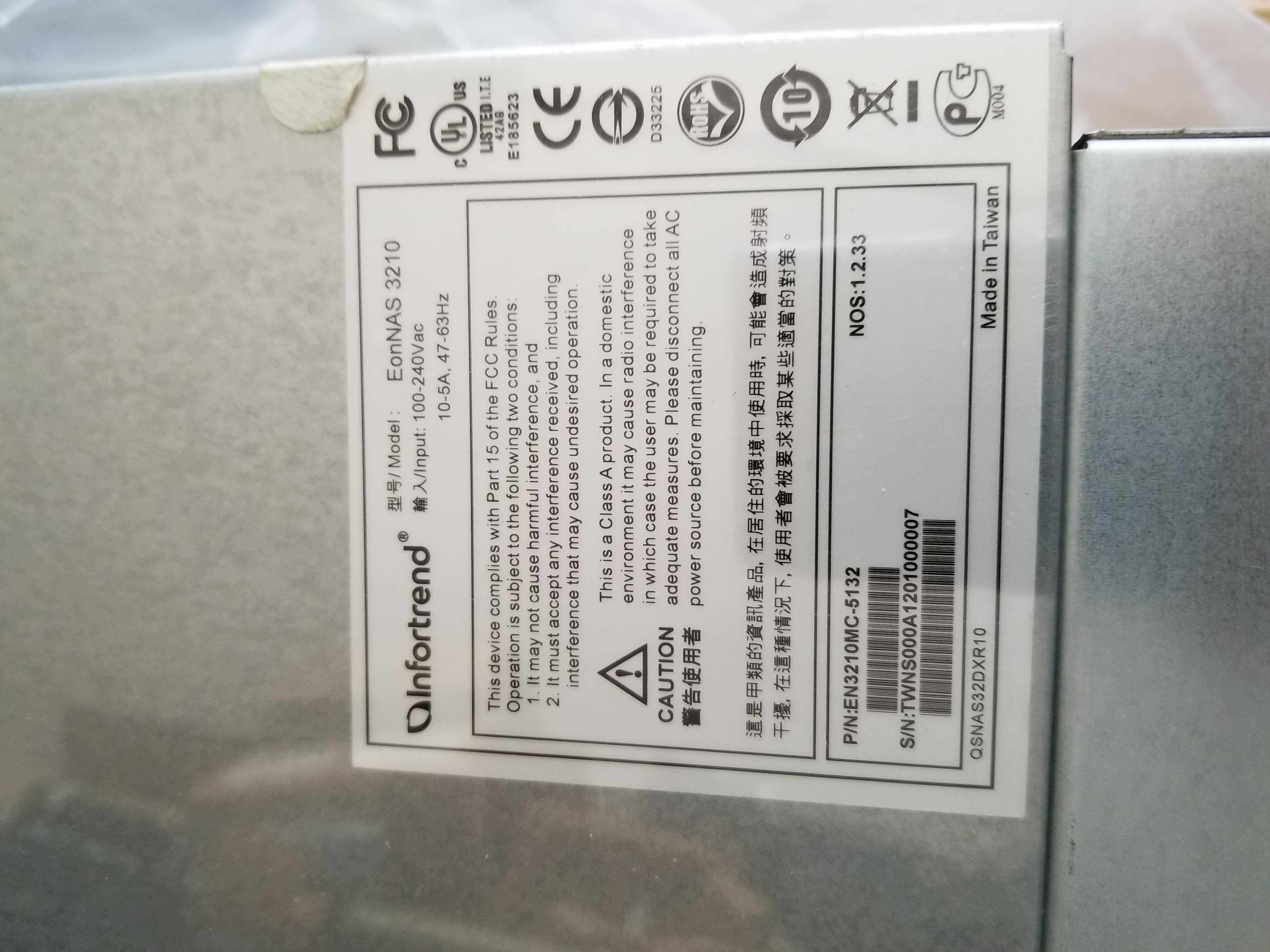 Brand new original installed EonNas 3210 Storage server 8N3210_0010 Controller