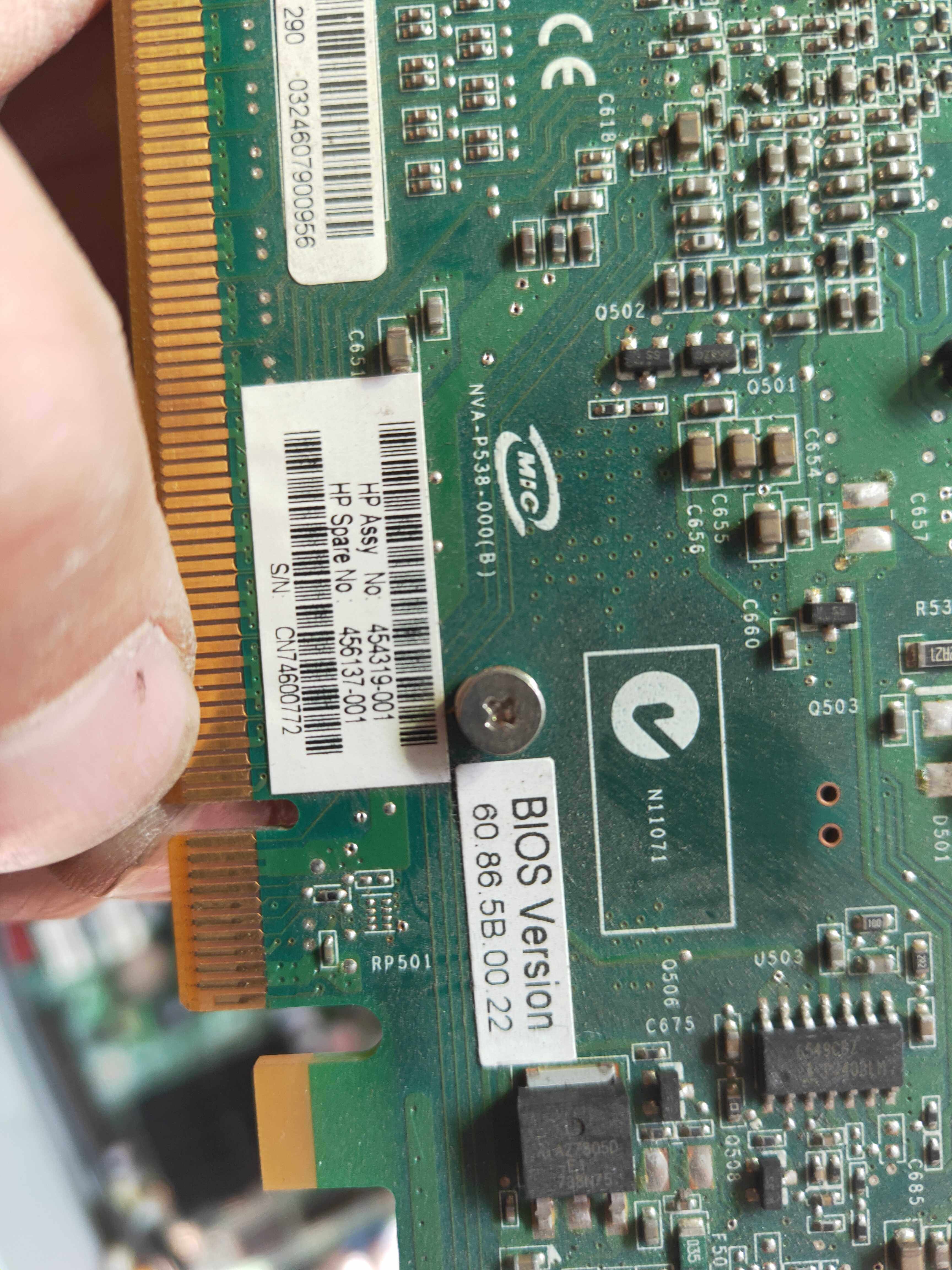 HP NVS290 256MB graphics card 454319-001 456137-001 DELL 0TW212