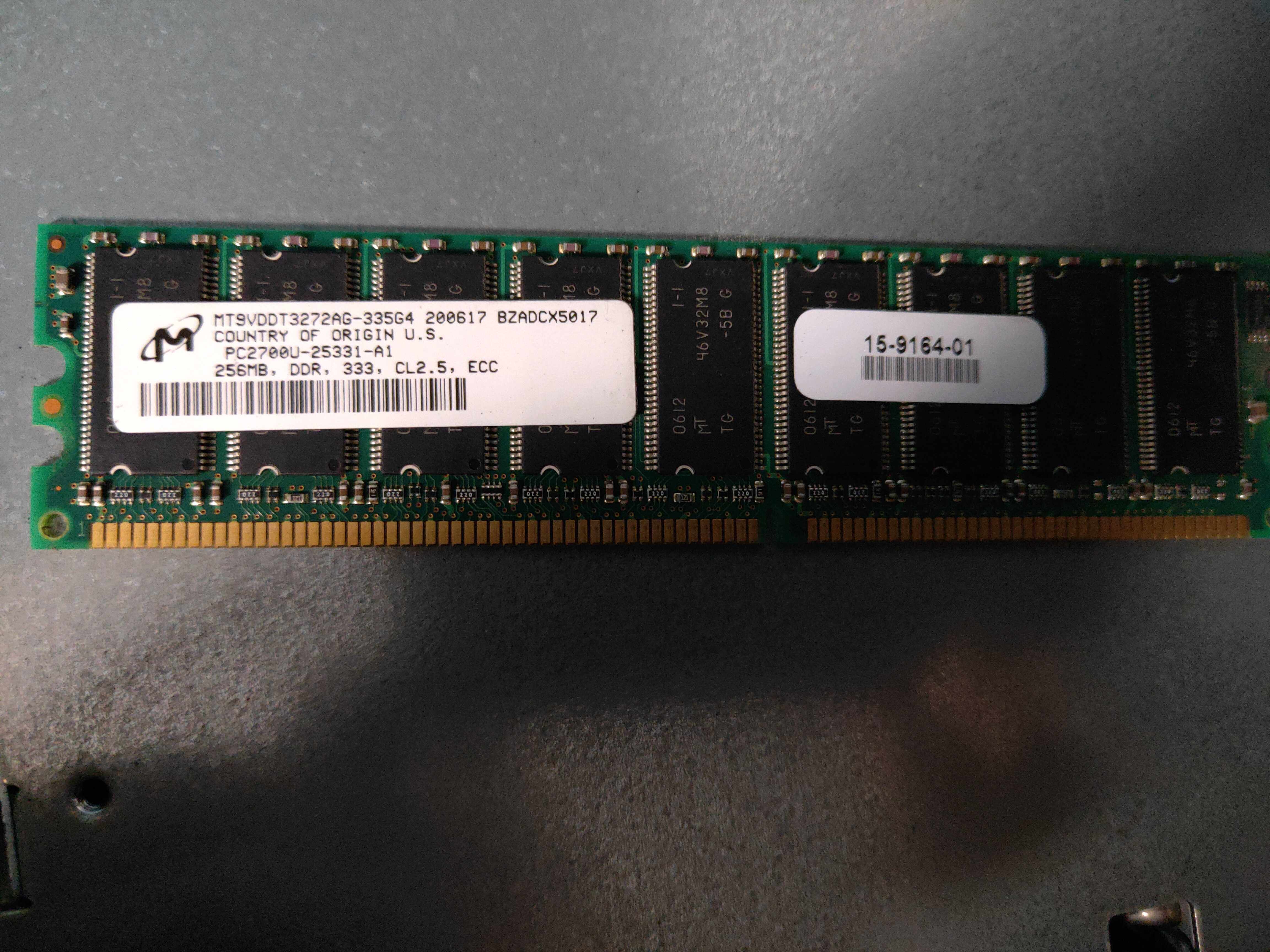 MT9VDDT3272AG-265G4 magnesium optical DDR 256MB 266 ECC SERVER MEMORY