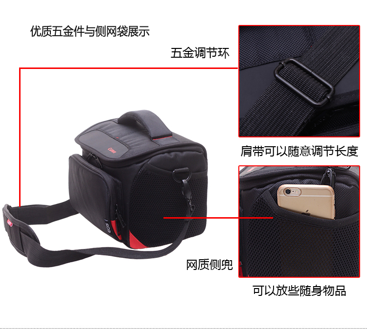 Canon túi máy ảnh túi máy ảnh SLR di 200D600d700D750D800D6D 5D41300D 80D - Phụ kiện máy ảnh kỹ thuật số túi đựng chân máy quay