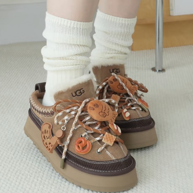 Suitable for Ugg Snow Boots, Alkaline Water Bread Shoes, DIY Melard ins Style Plush Small Fish Shoe Charms, Shoe Lace Accessories