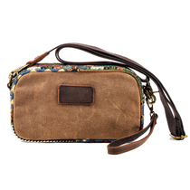 Qiguxi handbag men's tide brand casual canvas messenger bag national style street small men's bag retro backpack men