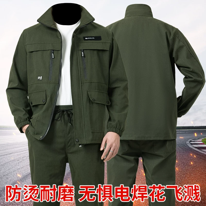 Хлопковый прочный модный overall, увеличенная толщина, антиожог