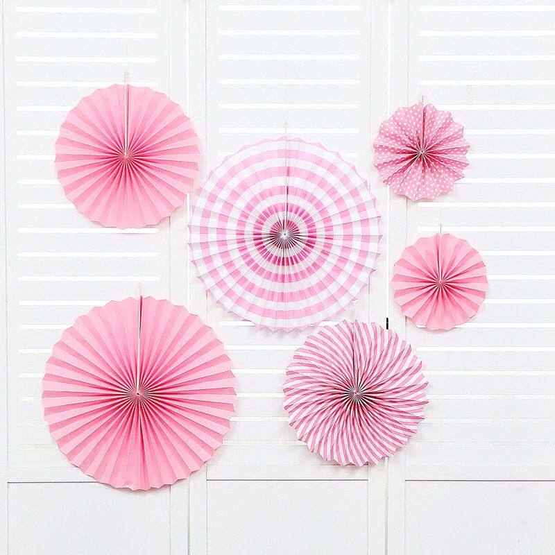 Origami fan flower creative wedding confession birthday party background ceiling scene layout decoration festive supplies