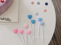 Korean birthday cake candles 4 gradient love colorful party birthday candle baking decoration