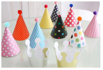  Korean version of the cute party hat set birthday hat party crown headdress shooting props Birthday dress up