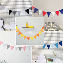 Non-woven pennant decoration bunting birthday party felt bunting flag kindergarten childrens room layout flag