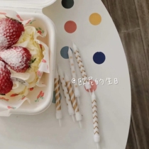 New White Candles Korea ins Little Red Book Candles Birthday Cake Candles Baking Props Decoration