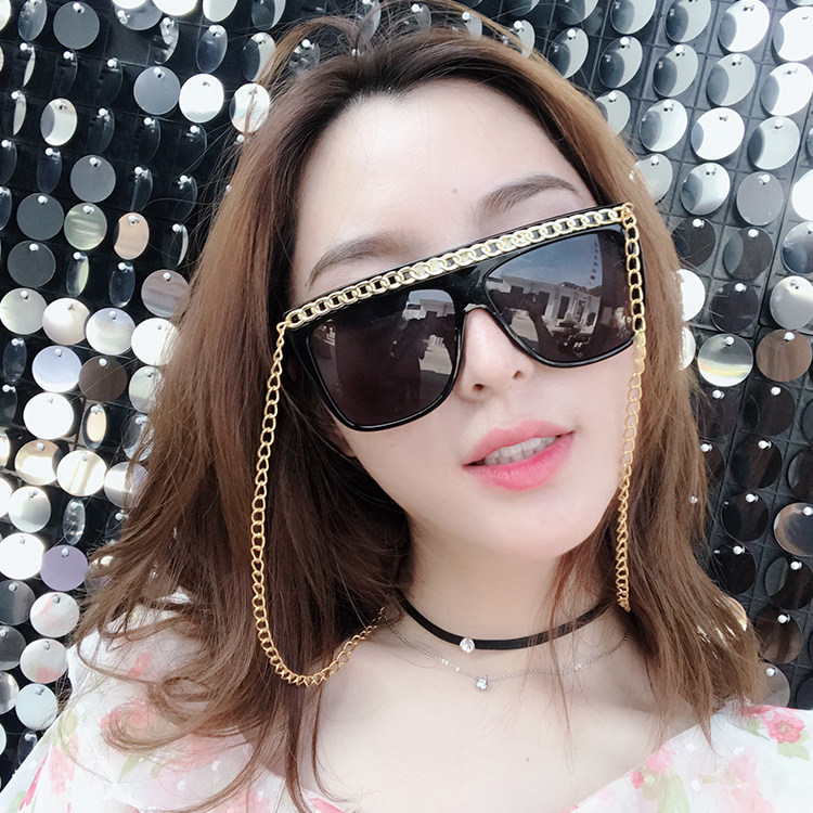 Hip Hop Glasses Bar Prom Glasses Gold Necklace Sunglasses GAGA Party To Blame for Styling Glasses